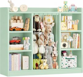 C415 $80 Toddler Stuffed Animal Zoo, Toy Storage Organizer for Playroom, Plush Toy Organizers and Storage, Book Shelf for Kids Rooms, Elastic Band Ch