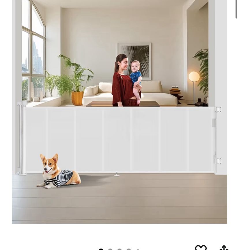 White Retractable Gate