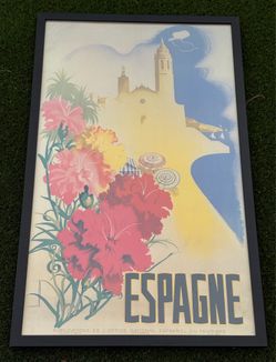 ESPAGNE Travel Poster Framed European Wall Art -Printed In Spain