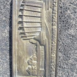 Antique Polish Cast Iron Plaque 