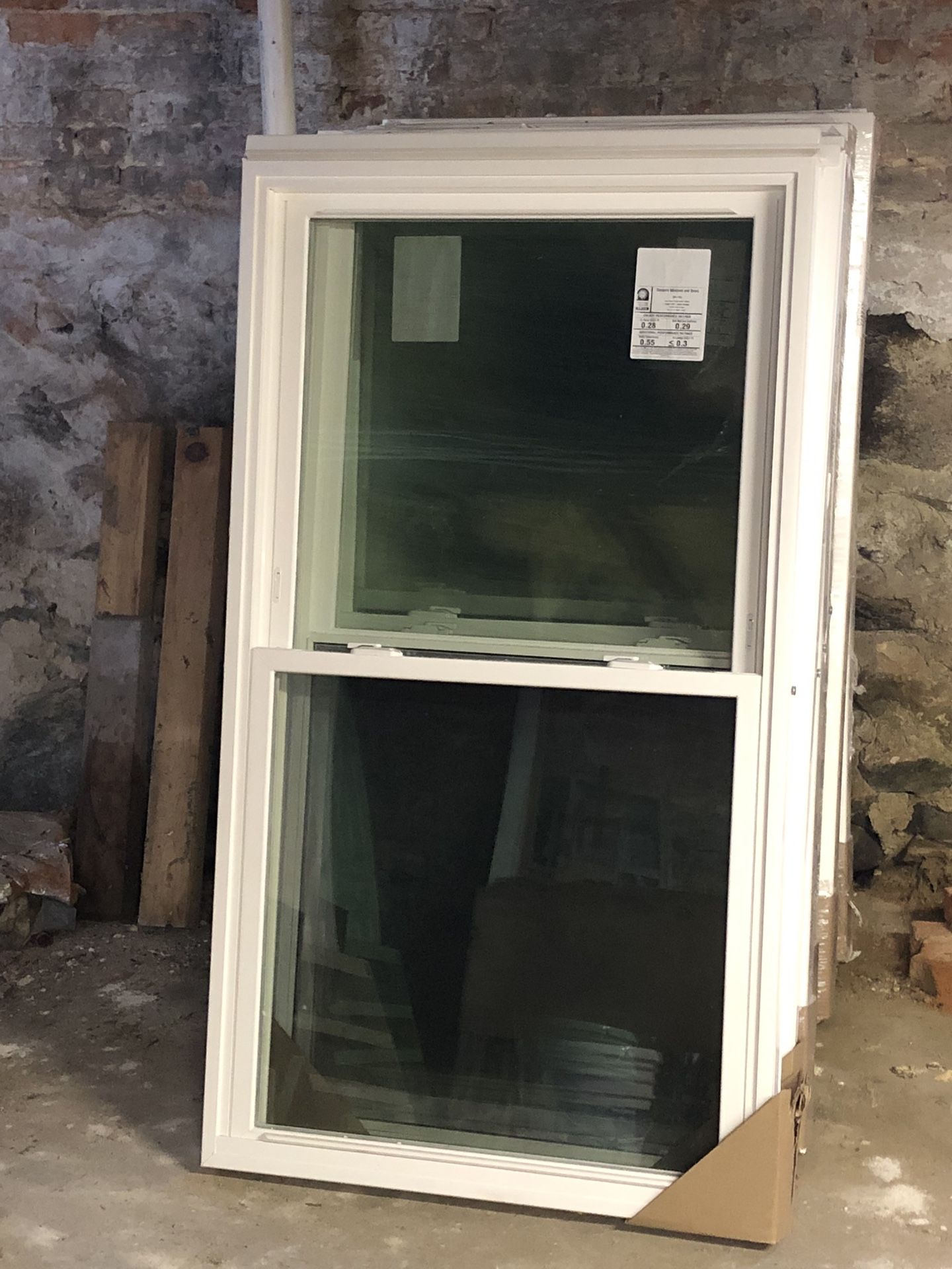 White Vinyl Replacement Windows, Never Installed Custom Double Pane