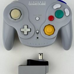 NINTENDO GAMECUBE WAVE BIRD W/ DONGLE WORKING OEM CONTROLLER DOL-004 DOL-005
