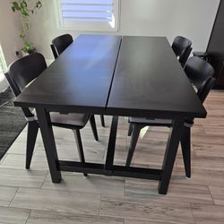 Black Kitchen Dining Table And Chairs