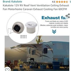 Rv Roof Ventilation Celing Fan  Exhaust On Off Switch 