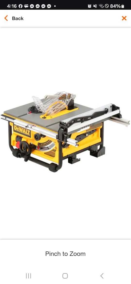 DEWALT
10 in. Compact Job Site Table Saw