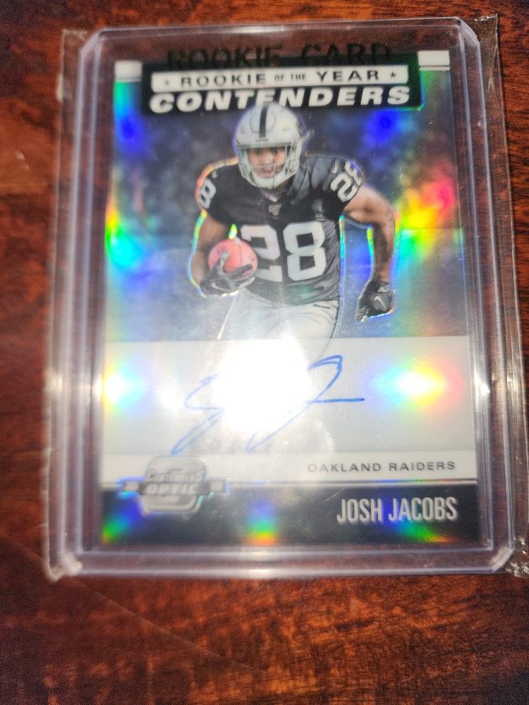 Josh Jacobs Optic Contenders Rookie Auto /99