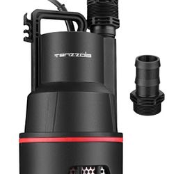 Tenzzola Sump Pump, 1/3 HP 2400GPH Submersible Utility Water Pump