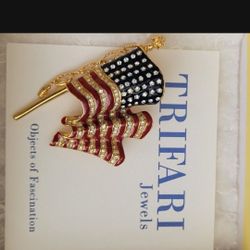 Flag Brooch Trifari Jewels