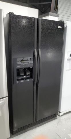 Whirlpool Side By Side Black Refrigerator Fridge
