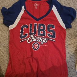 CHICAGO CUBS LADIES GLITTER SHIRT NEW LARGE
