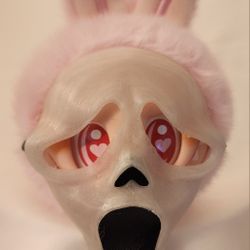 HALLOWEEN GLOW IN THE DARK GHOST FACE with LABUBU/LAFUFU HEAD