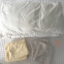 New! Includes a large pillow and two sets of pillows cover.