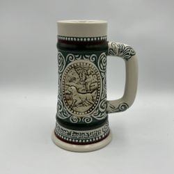 Vintage 80’s Avon Rainbow Trout and English Setter Beer Stein Hunting/Fishing