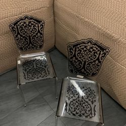 LUCITE VINTAGE CHAIRS x3
