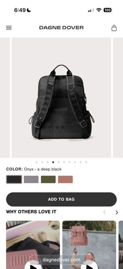 Dagne Dover Brooklyn Backpack In onyx! Like new! 