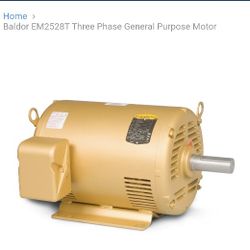 Baldor 3 Phase Motor EM2528T Never Used