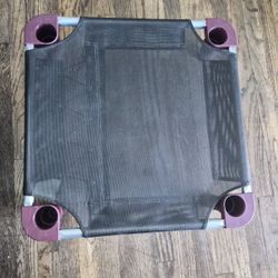 Elevated Black Mesh Square Dog Bed Mat Cot 21" x 21"