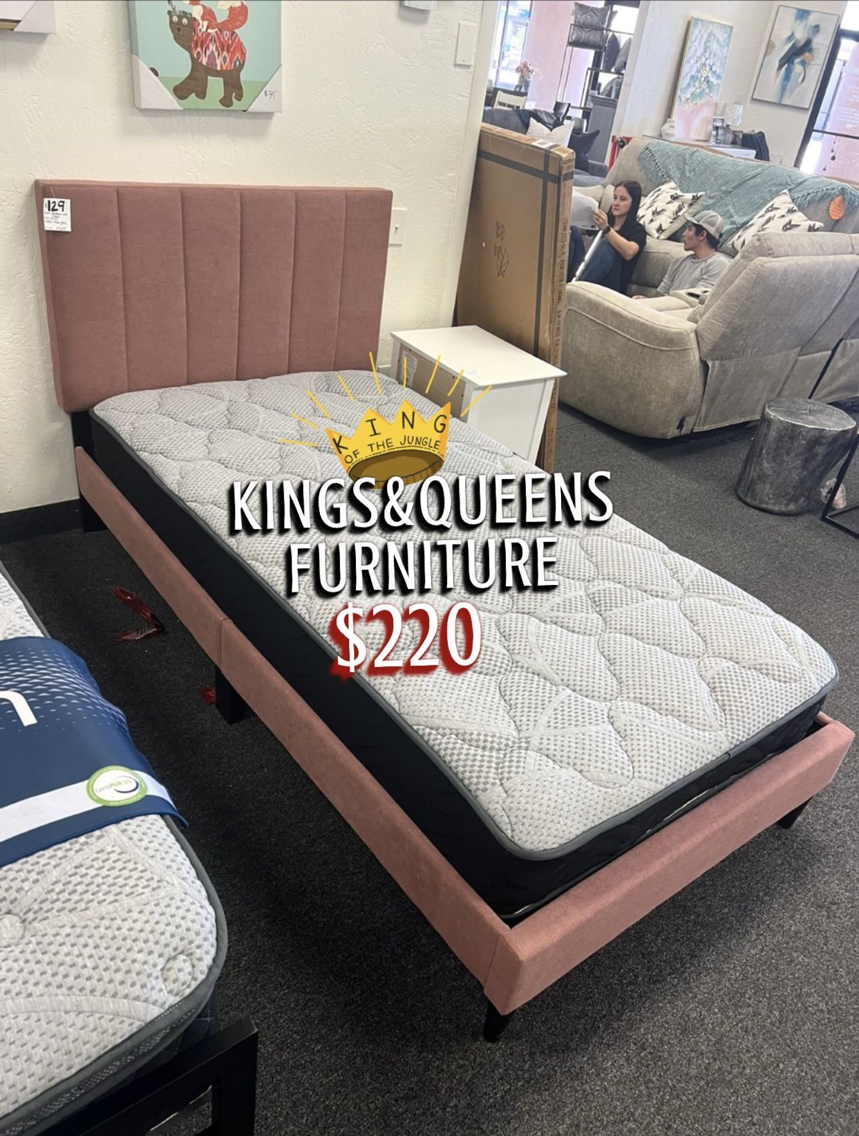 New Twin Bed Frame With Mattress
