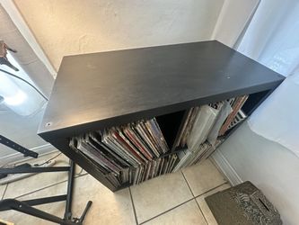 2 Black Record Shelves (IKEA KALLAX)