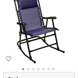 Folding Rocking Chair w/canopy Black