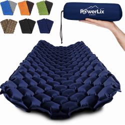 POWERLIX Ultralight Sleeping Pad for Camping with Inflating Bag, Carry Bag, Repair Kit – Compact Lightweight Camping Mat, Outdoor Backpacking Hiking T