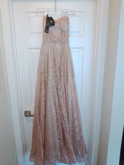 Andrea & Leo Couture Rose Gold Gown (Size 4) - NWT