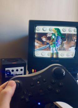 Nintendo GameCube Bundle w/ Gameboy Player and Super Smash Melee CIB and extra