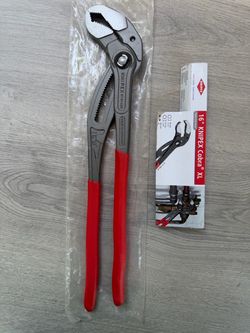 KNIPEX Cobra XL Water Pump Pliers, 16in., 3.75in. Jaw Capacity, Steel, Model# 87 01 400 US
