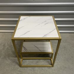 Faux Marble End Table
