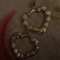 Heart clip on hoop earring’s