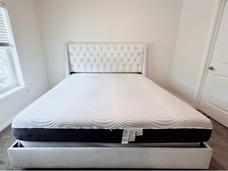King size mattress + headboard & frame
