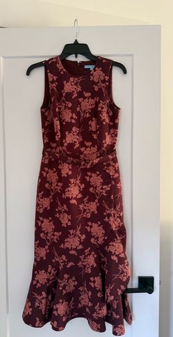 Antonio Melani Floral Jacquard Midi Dress