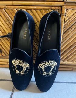 REAL VERSACE Loafer/Slides  Royal Blue/Gold  Size 9 US/ 40 EUR  $50 OBO Brand Used!  Only worn about 5 times and kept in airtight packaging *** WILL D