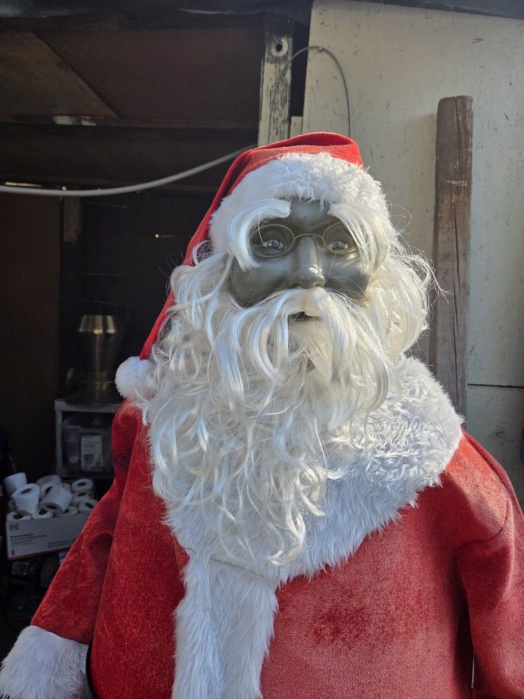 Over 6 foot tall, Santa Claus.
You don't go back there.
I don'