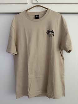 Stussy Forces of Nature Beige T Shirt Mens Size L Large