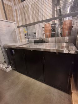 72" back bar cooler