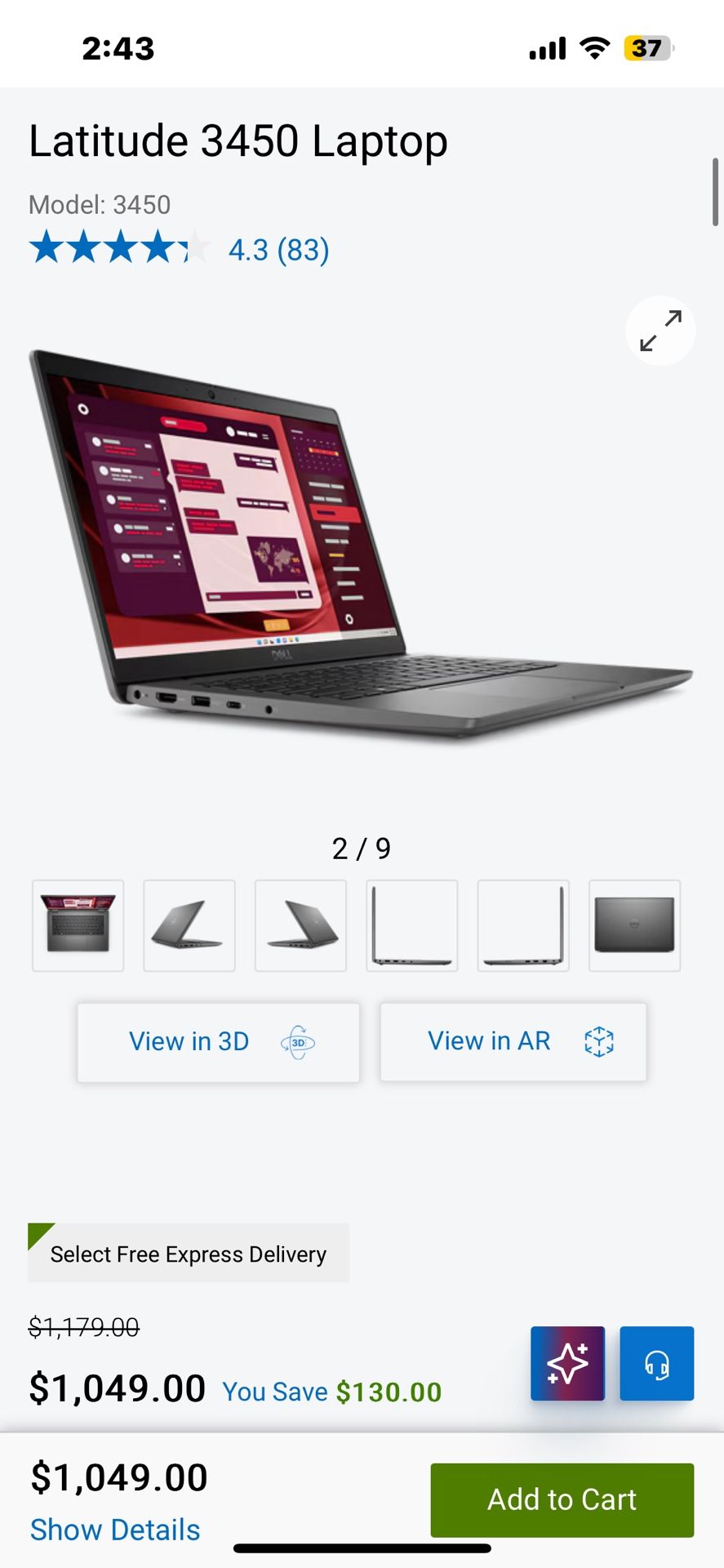 Dell 3450 laptop