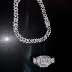 Cartier Watch & Chain 