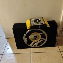 Lightning Audio "Bolt" 12 In Subwoofer & Amp B2.150.2 + Q-Logic Speakerbox (All!)