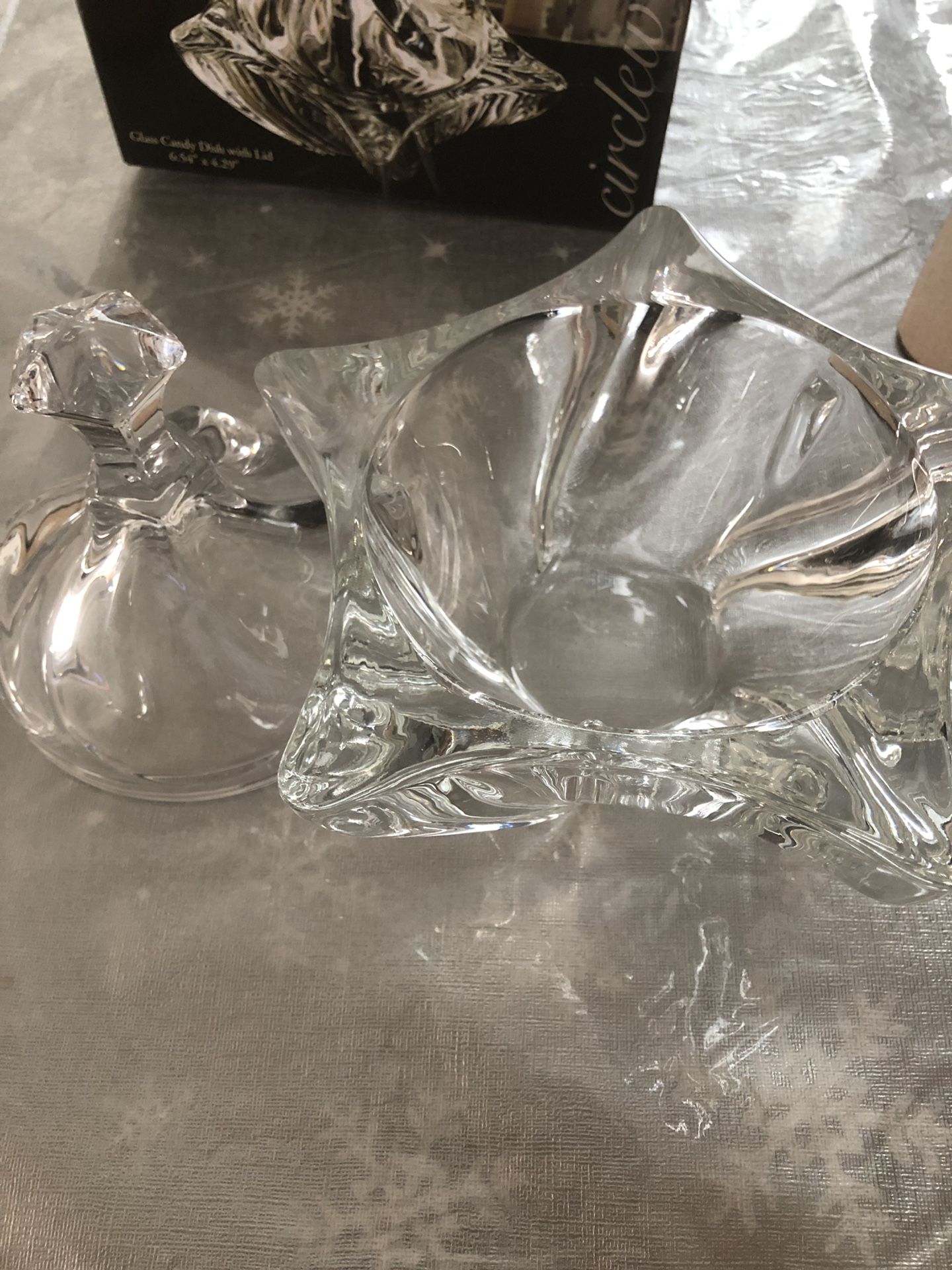 Glass Candy Dish With Lid