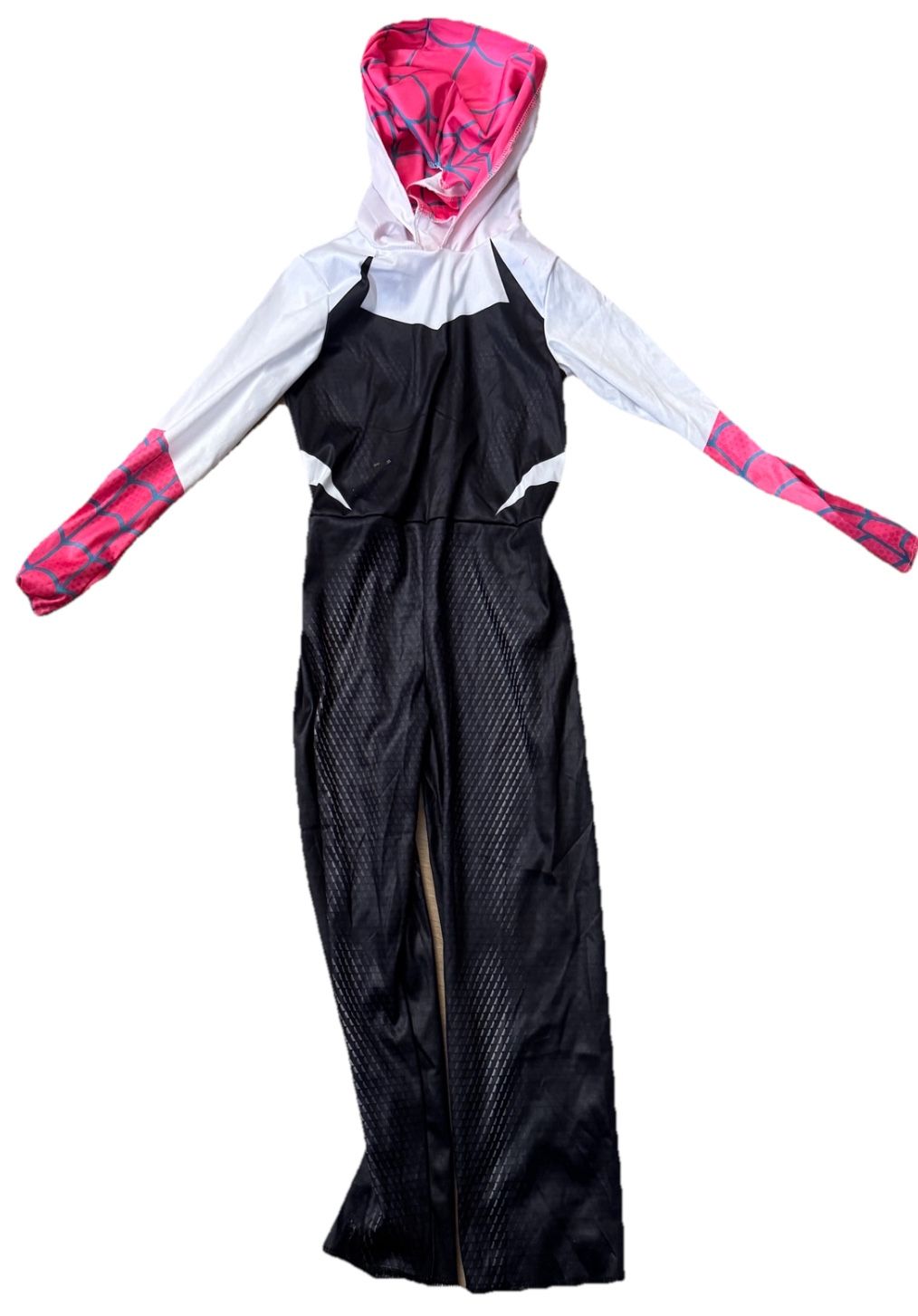 Marvel Ghost Spider Gwen Kids' Halloween Costume Jumpsuit No Mask size S age 4-6