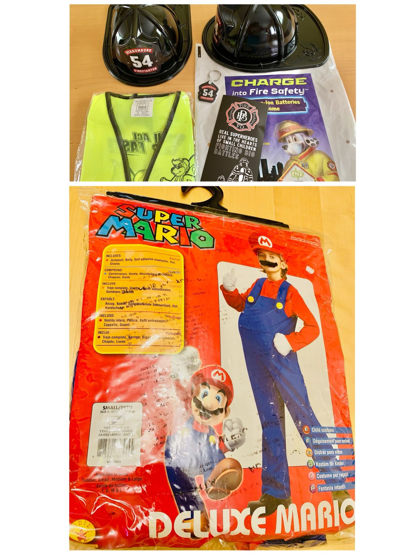 Shippable Halloween Super Mario L 10 & Firefighter Costume