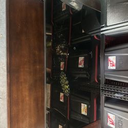 Glass Top Desk Dark Walnut Finish 30$