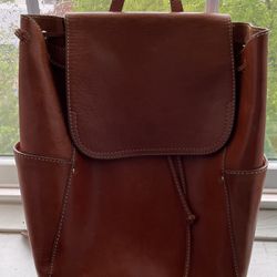 Brown Leather Book bag 