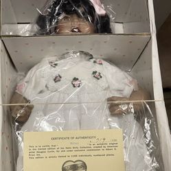 Vintage Hello Dolly Porcelain Doll 1990 Collection.