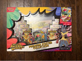 Pokémon TCG Mega Lucario ex Premium Poster Collection Ascended Heroes Sealed
