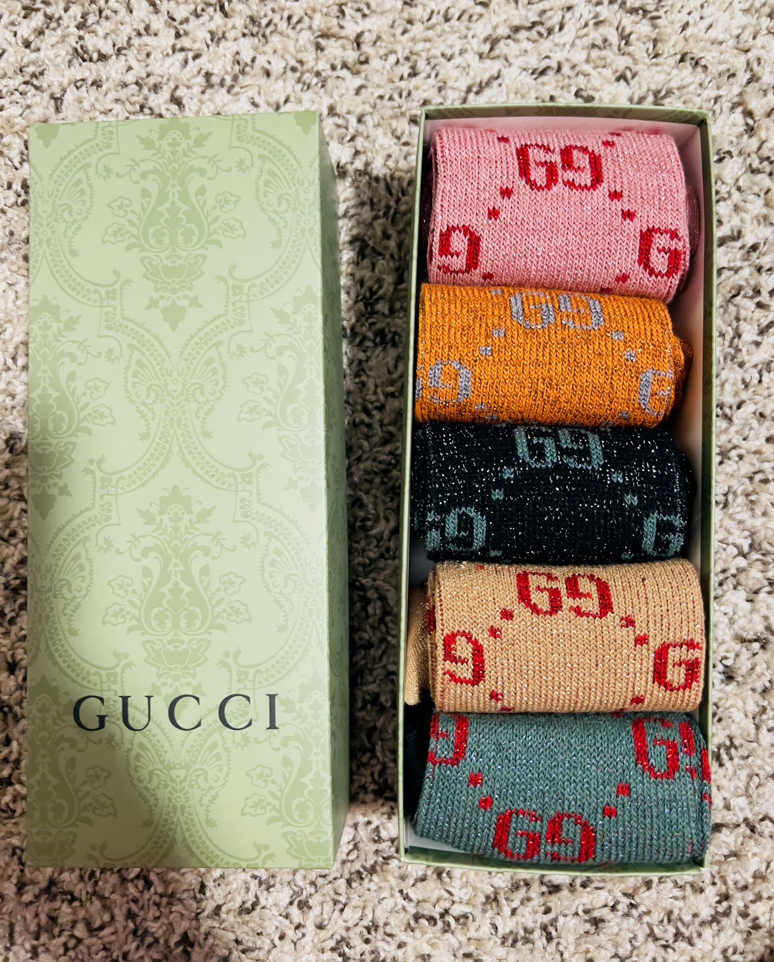 New Gucci Socks W Box 