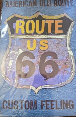 Route 66 Metal Wall Art