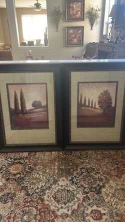 Set of 2 Framed Landscape Art Prints