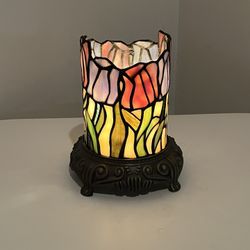 Stained Glass Electric Candle .